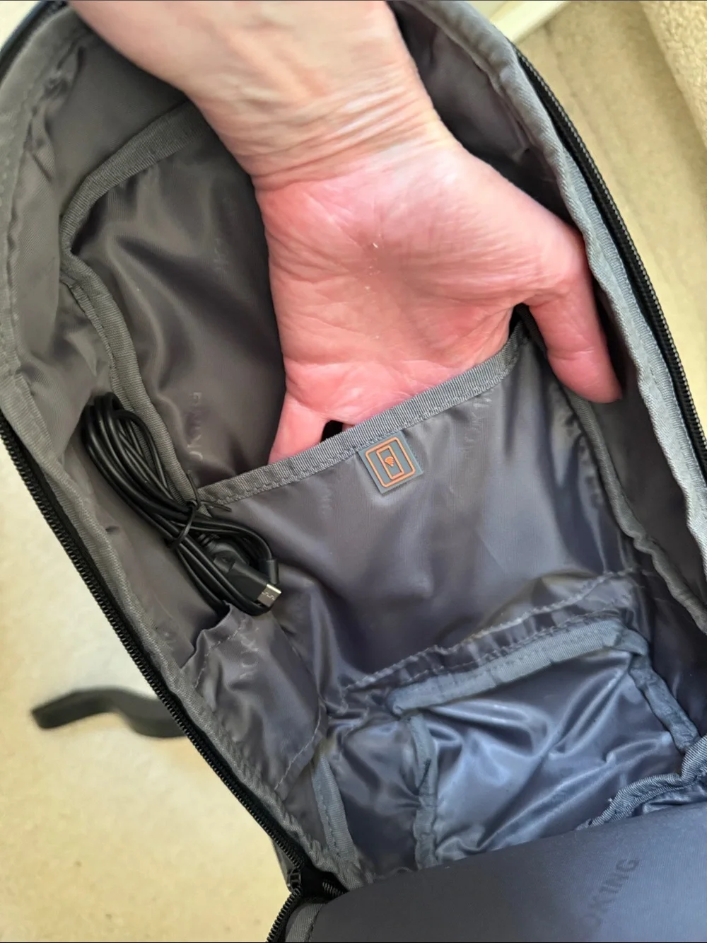 New without tag. Black Men’s Sling AOKING Backpack — Everyday Crossbody Carry.